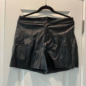 Leather shorts